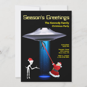 Finny Santa 🎅 🛸 UFO jul Party Julkort