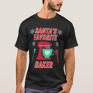 Finny Santas Favorite Baker Kärlek Baking jul jul T Shirt