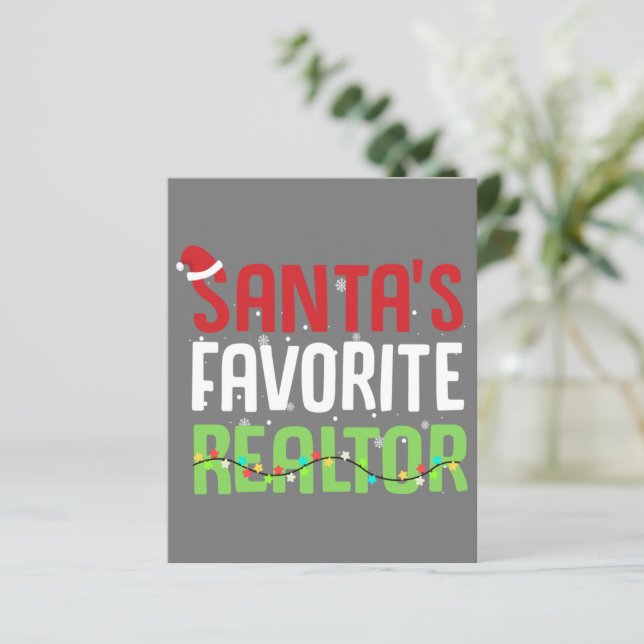 Finny Santa's Favorite Realtor Gods Agent Julafton (Stående Fram)