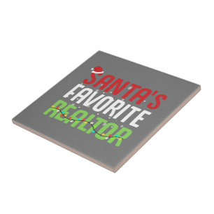 Finny Santa's Favorite Realtor Gods Agent Julafton Kakelplatta