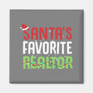 Finny Santa's Favorite Realtor Gods Agent Julafton Magnet