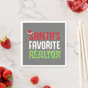 Finny Santa's Favorite Realtor Gods Agent Julafton Pappersservett