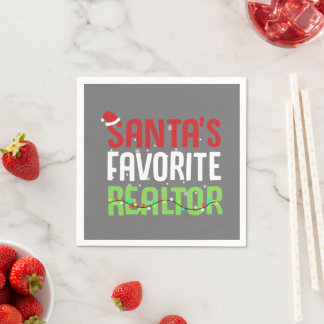 Finny Santa's Favorite Realtor Gods Agent Julafton Pappersservett