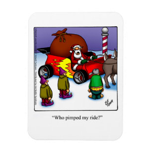 Finny Santa's Pimped Ride Humor Magnet Gift