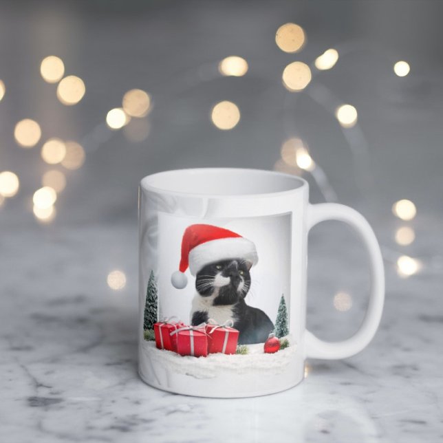 Finny Sarcastic Cat Santas Hjul Kaffemugg (Skapare uppladdad)