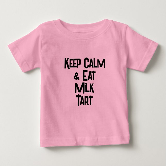 Finny SouthAfrican KeepCalm & Eat Mjölk Tart T Shirt (Framsida)