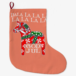 Finny Svenska julhelgen Jul Dala Horse Dalahos Stor Julstrumpa