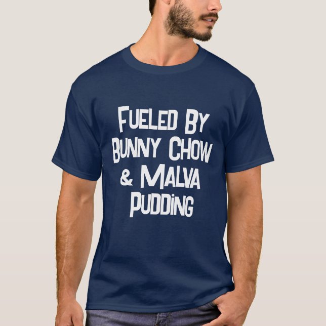 Finny sydafrikansk fueled by Bunny Chow Manar's T Shirt (Framsida)