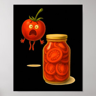 Finny Tomato Surprise a Burk av skivade tomater Poster