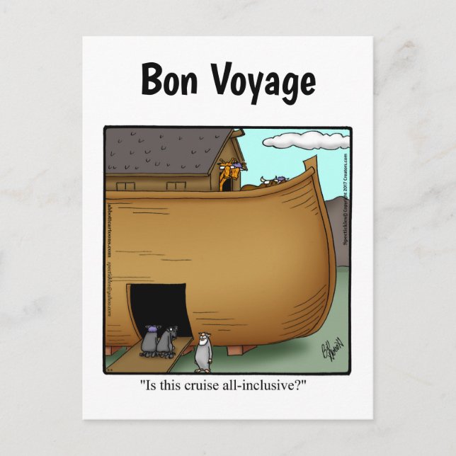 Finny Travel Humor vykort (Framsida)