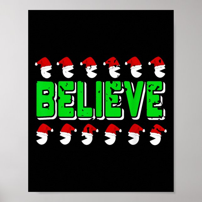 Finny Tro på jultomten Srit Helgdag Styl Poster (Framsidan)