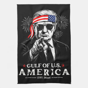 Finny Trump Bukt of USA America 2025 4:e juli 2025 Kökshandduk