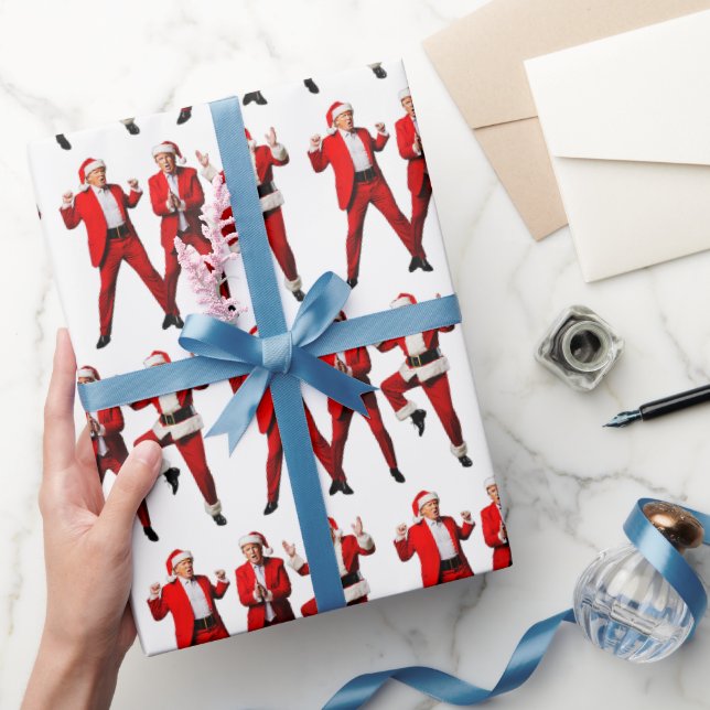 Finny Trump Dance Jultomten jul Julafton 2024 Presentpapper (Gifting)