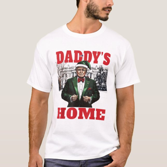 Finny Trump jul Daddys Home White House T Shirt (Framsida)