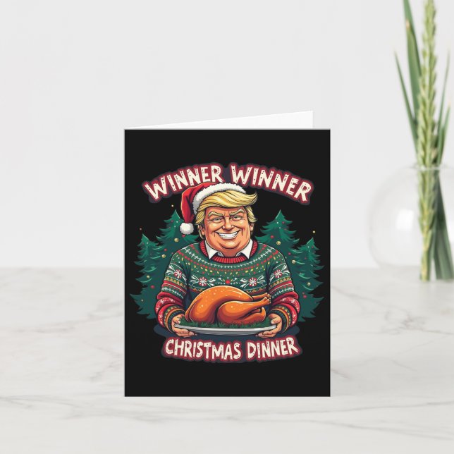 Finny Trump jul Humor Winner Christma Kort (Framsida)