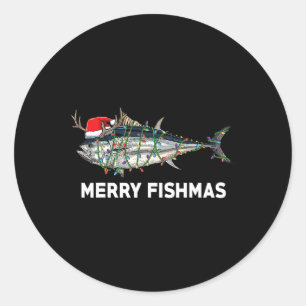 Finny Tuna Juljul Jultomten Julafton Fiskerm Runt Klistermärke