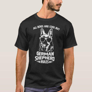 Finny Tysk Shepherd Hund Regler Puppy Älskare Prem T Shirt