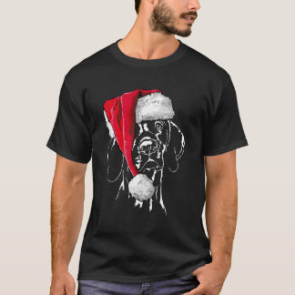 Finny ungersk Vizsla Santa Hund Gift för Christma T Shirt