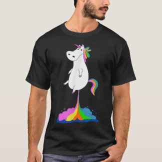 Finny Unicorn Farting Rainbow - Magic Fart Unico T Shirt