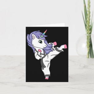 Finny Unicorn Karate Girl I Taekwondo Martial Arts Kort