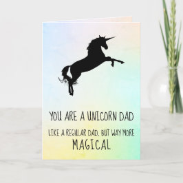 Finny Unicorn Stepfather Fars dag Card Kort