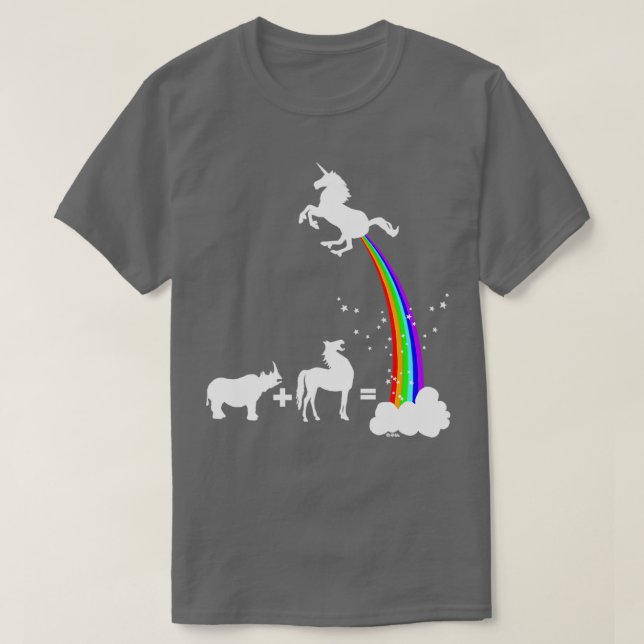Finny Unicorn ursprung T Shirt (Design framsida)