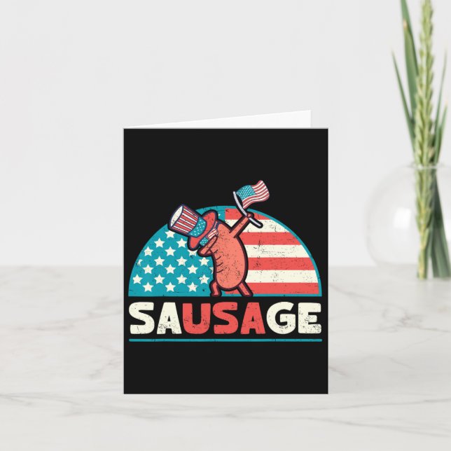 Finny USA Sause Patriotic 4:e juli Kort (Framsida)