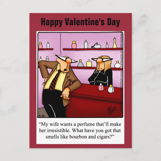 Finny Valentindag Humor-vykort Helg Vykort (Framsida)