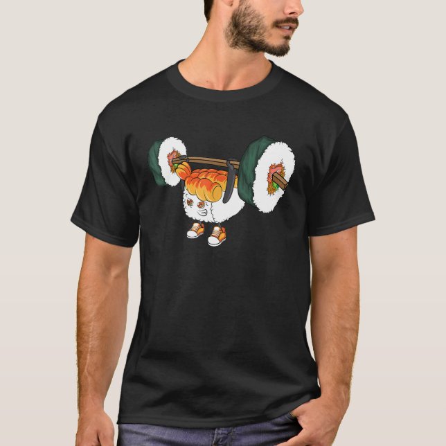 Finnyj Sushi Weight Lyft japansk matgyp Cute T Shirt (Framsida)