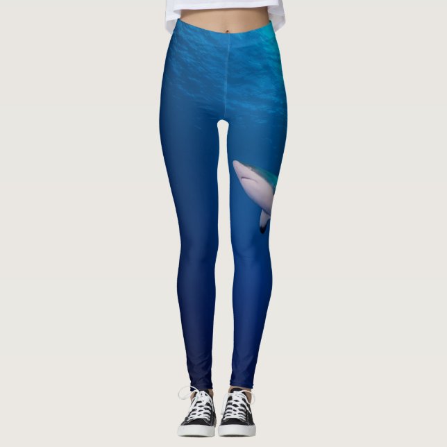 Fins Fin: Reef Shark and ripples Leggings (Framsida)