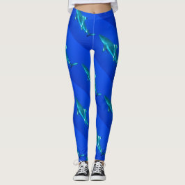 Fins Fin: Shark mönster-utskrift Leggings