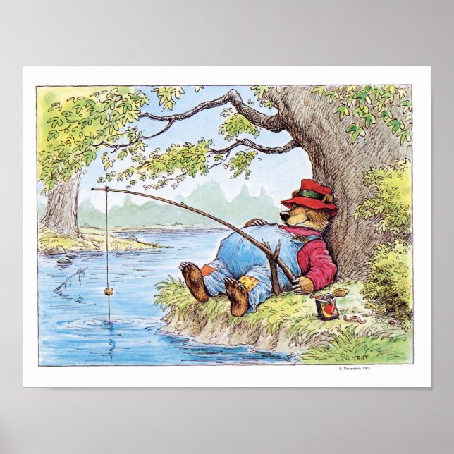 Finshin'Bear Illustration by Wallace Tripp Poster (Framsidan)