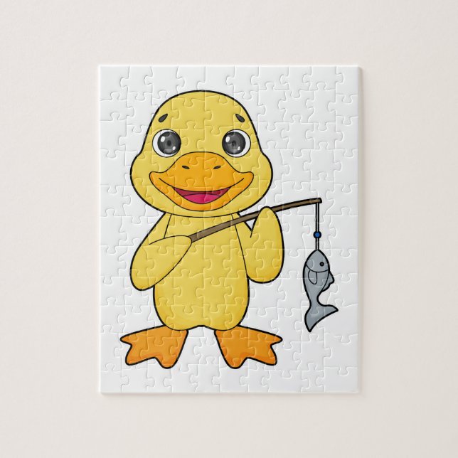 Finshing rod för anka-fiske pussel (Vertikal)