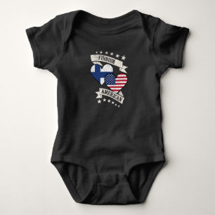 Finsk-amerikanska hjärtflaggor Finland Amerika T Shirt