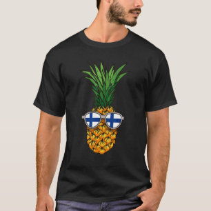 Finsk ananas Finlands Flagga Sunglass Somme T T Shirt