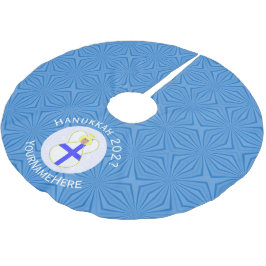 Finsk Angel Hanukkah Flagga Personlig Julgransmatta Borstad Polyester