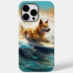Finsk apphund Beach Surfing Painting