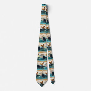 Finsk apphund Beach Surfing Painting Slips