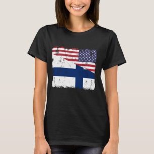 Finsk finsk amerikansk Flagga Finn Suomi Sisu Root T Shirt