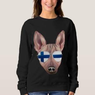Finsk flagga Amerikansk naken terrier hund Finland T Shirt