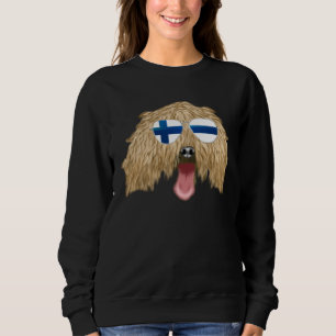 Finsk flagga Komondorok Hund Finland Ficka T Shirt