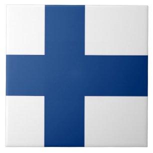 Finsk Flagga Tile Kakelplatta