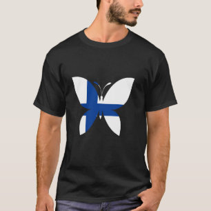 Finsk flaggfjäril finska rötter Finland Finni T Shirt