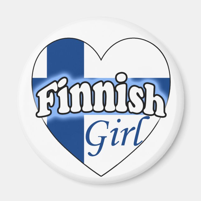 Finsk flicka magnet (Framsidan)