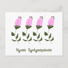 Finsk födelsedagskort vykort