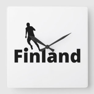Finsk fotbollsspelare som använder punkt som boll  fyrkantig klocka