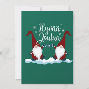 Finsk God Jul Finland Present T-Shirt Hyvaa Jou Inbjudningar
