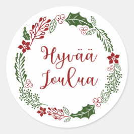 Finsk God jul Wandean, Hyvää joulua Runt Klistermärke