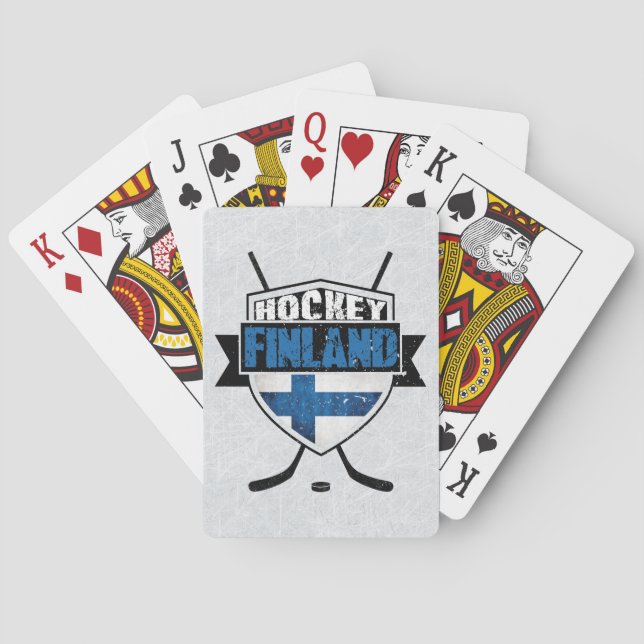 Finsk hockey Shield Suomi Card Deck Spelkort (Baksidan)