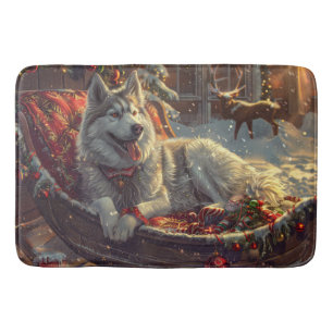 Finsk Lapphund Jul Festlig Badrumsmatta